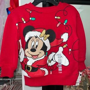 Disney Red Holiday Minnie Mouse Kids Hoodie